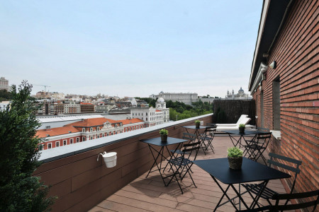 Terraza con vistas a Madrid